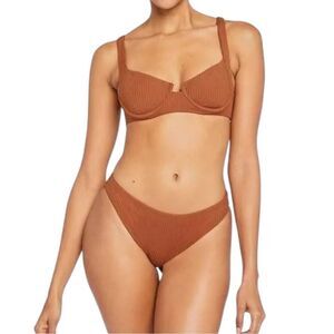 NWT VITAMIN A Demi Top Midori Bottom Bikini Set M